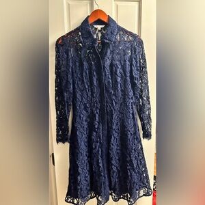 Nanette Lenore Blue Lace Dress, size 6.